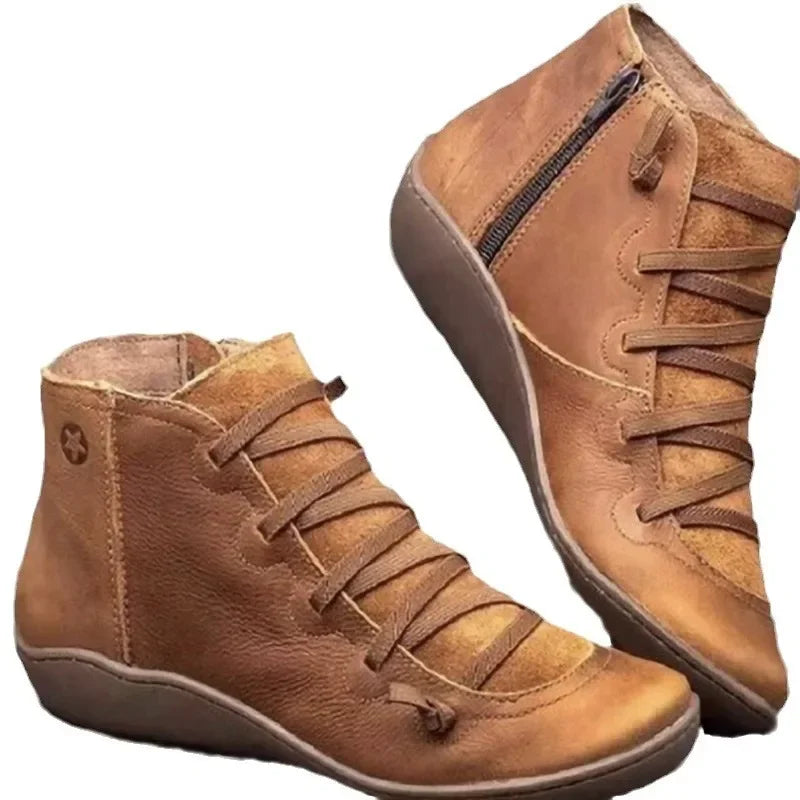 Retro Flat Boot Women